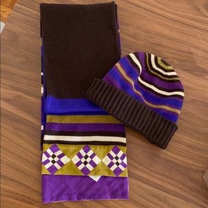 Kenzo reversible scarf and beanie set
